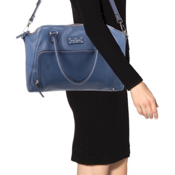 Kate Spade Blue Satchel with Silver Accents - Picture 2 of 13